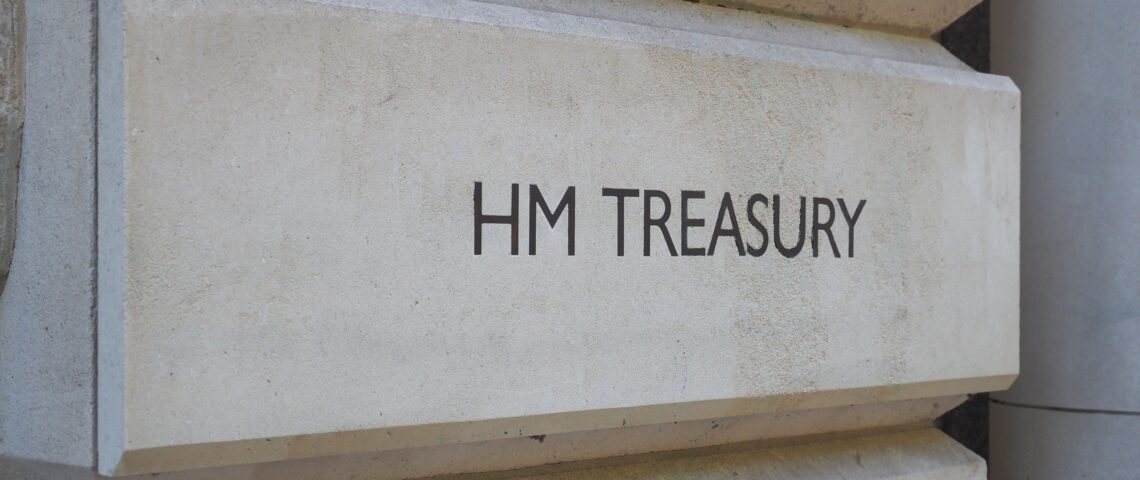 exterior of HM Treasury, London