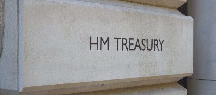 exterior of HM Treasury, London