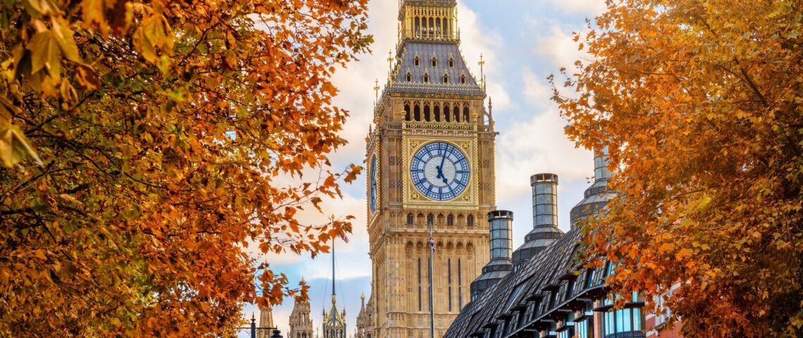 Westminster, London, in autumn.